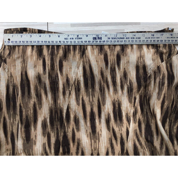 Chico's, Women's Maxi Skirt, Size 3/X Large/16, Brown/Beige Side Zip 100% Cotton - Picture 8 of 9